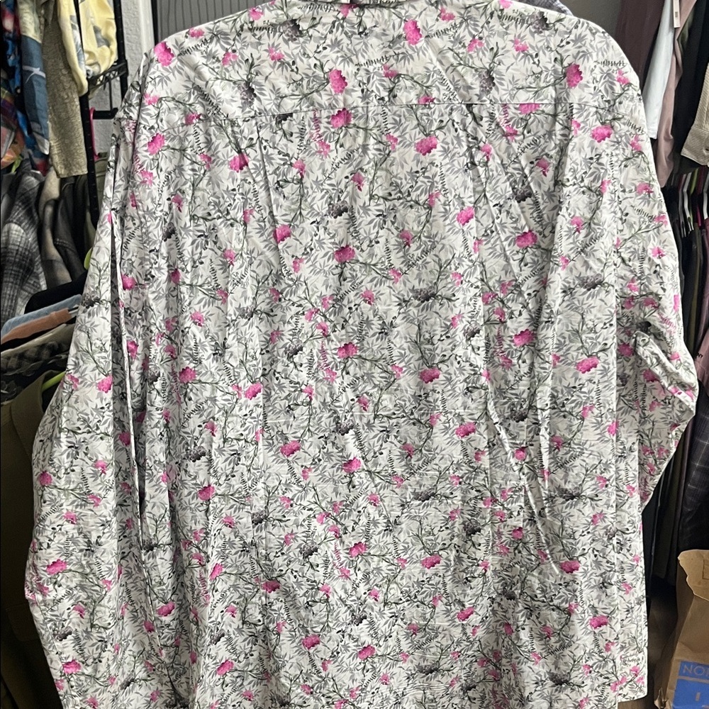 Ted Baker Floral Patterned Men's LS Button Down Shirt - Picture 5 of 6